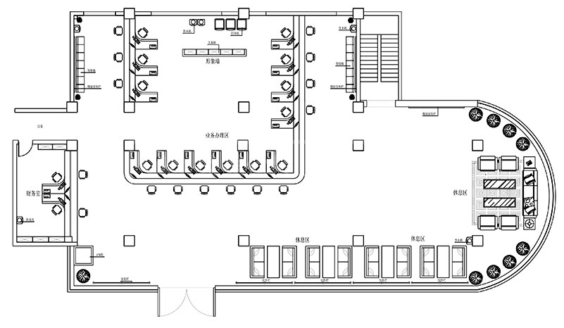 营业大厅平面图